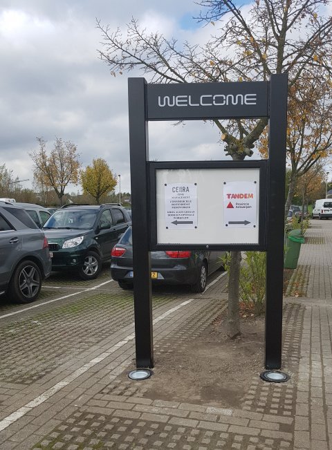 LED informatiekast voor klant Hotel ter Elst in Belgie
